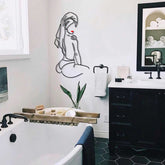 Minimalist Female Portrait Bathing Wall Art | Yedwo